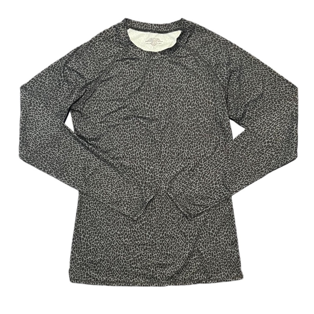 Cuddl Duds Warm Essentials Active Long Sleeve Leopard Shirt Ladies Women’s S